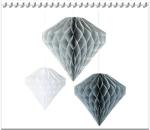Party Decoration colorfull Tissue Paper Honeycomb Balls,Diamonds Peach,Bauble