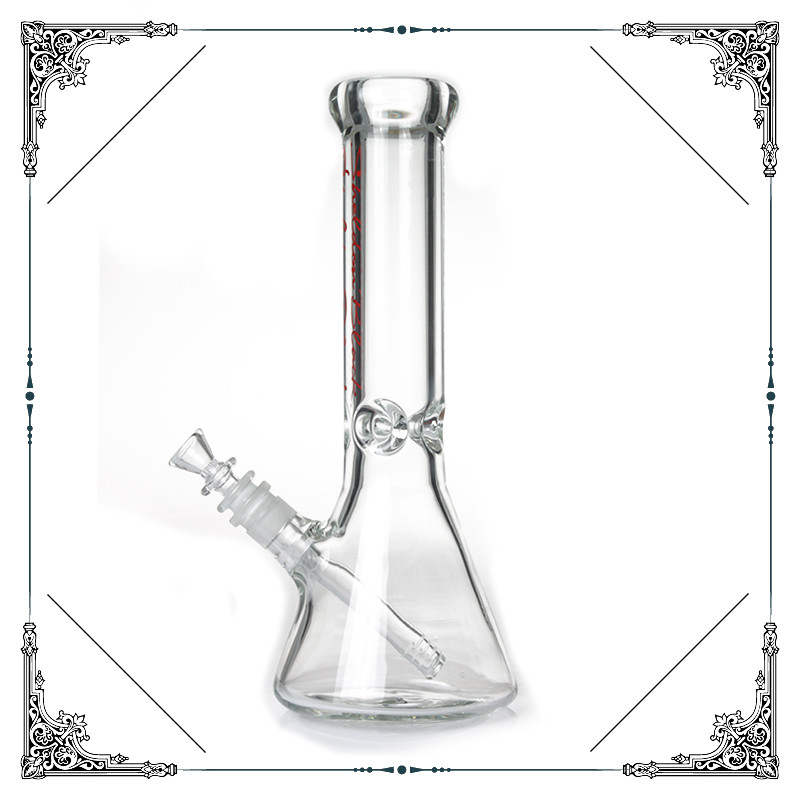 9MM Thick Sheldon Black Glass Beaker Bong 12'' Glass Cool Hookah Pipes