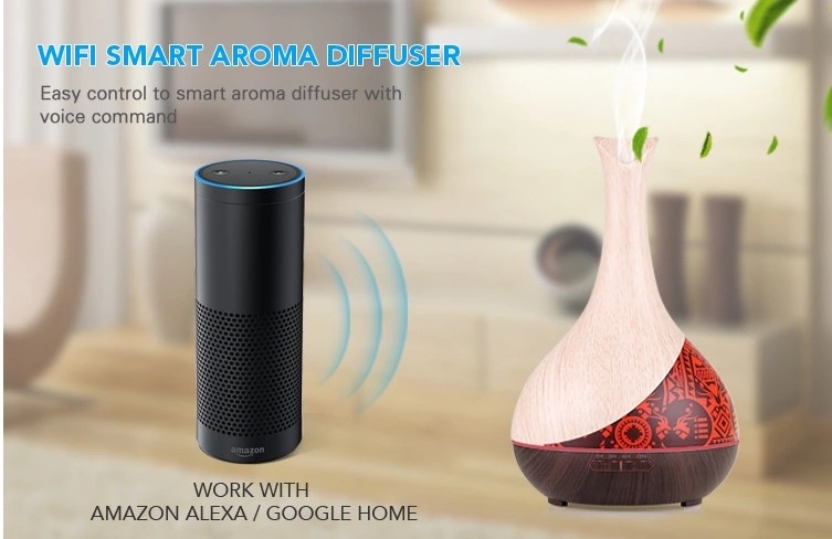 Vase Shaped 300ml Smart WiFi Essential Oil Diffuser For Hotel