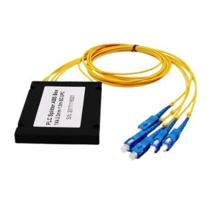 China PLC Splitter Fiber Optic Connector SC/LC/FC/ST APC UPC PC Type ABS Box factory