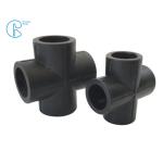 63-355mm Hdpe Fusion Fittings , Hdpe Cross With 4 Way Connection Holes