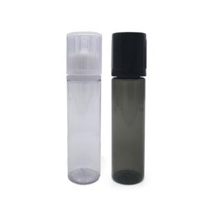 China 10ml Flat Lid Plastic Bottle Translucent Black Color factory