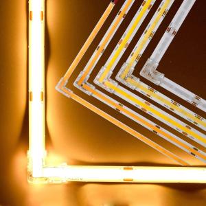 China 90 Degree L Shape Crystal Buckle for COB LED Strip Connector Seamless 2/3pin 5/8/10mm factory