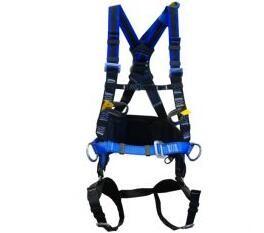China Blue Multi Point Full Body Safety Harness , Climbing Body Harness With Rescue Strap factory