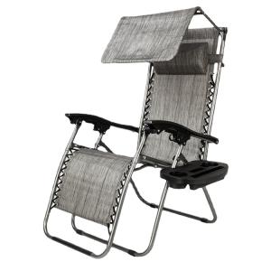 China Custom Logo Traditional Design Style Chaise Folding Recliner Lounge Chair for Camping factory