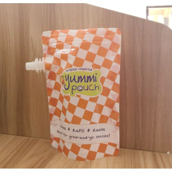 China 80ml Pba Free Reusable Side Spout Pouch Packaging Babyfood Yoghurt k Bags factory
