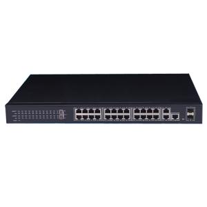 China POE-S224S 24 Port IEEE802.3af/at 10/100Mbps Web-Smart POE Switch (400W Internal Power) factory