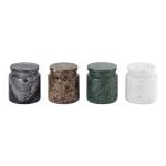 Marble Bathroom Cotton Jar Vintage Flat Lid Kalala White Indian Green Brown Wood