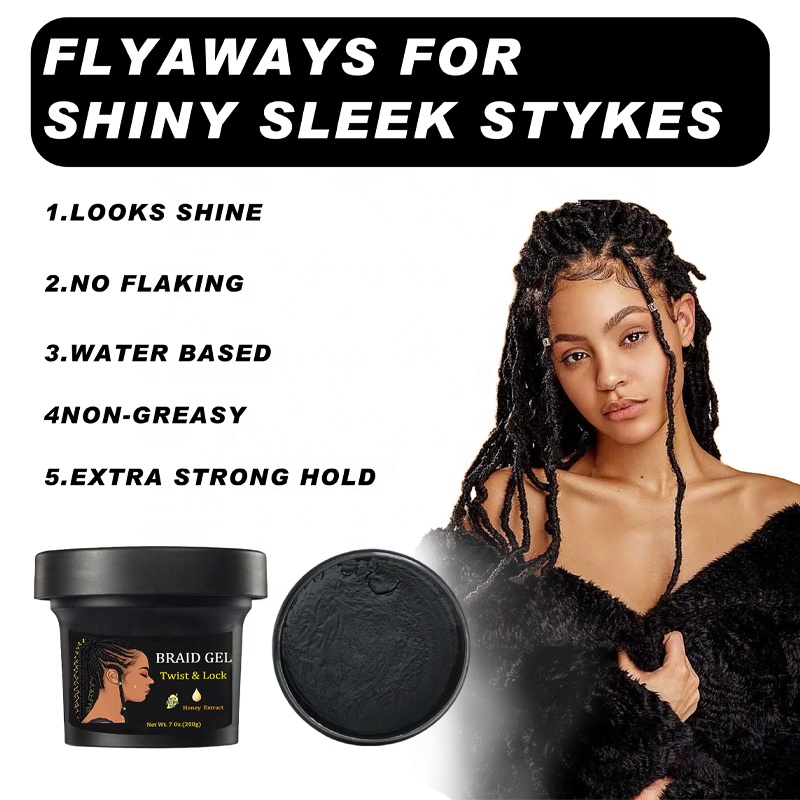 Salon Hair Color Braiding Gel for Extreme Hold and Non-Flaking Control All Hair Types