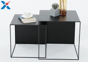 China Creative American Square Acrylic Table / Acrylic Sofa Table With Iron Frame factory