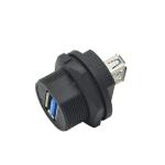Rigoal Panel Mount Waterproof USB Connector IP67 Outdoor Receptacle USB 3.0