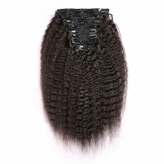 Kinky Curly Drawstring Clip In Afro Weave Hair Extensions African American OEM