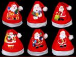 Red Christmas Hat For Gift Plush Hat For Christmas Party,Printing Santa Claus