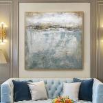 Contemporary Large Hand Painted Abstract Oil Painting on Canvas for Living Room