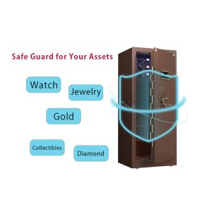 Small Jewelry Watch Winder Safe Fireproof Fingerprint Double Alarm