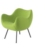 Upholstered Version Fiberglass Arm Chair RM58 Soft Abrasion Resistance