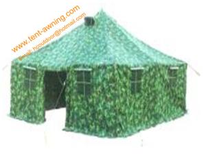 China Outdoor Pole-style Galvanized Steel Waterproof Canvas Military Camouflage Tent factory