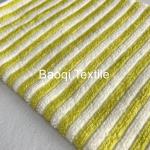 Yellow color size 40*40cm microfiber 1cm stripe towel polyester plain cleaning