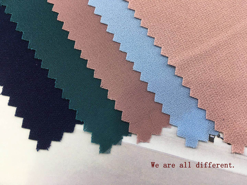Stretch 60 inch Plain Crepe Fabric Polyester Textile Material 130gsm