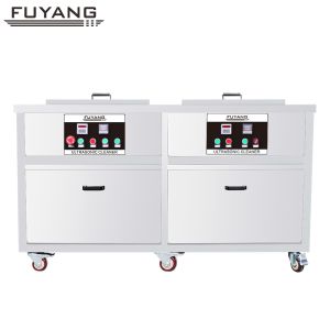 China SUS304 Industrial Ultrasonic Cleaner Double Tanks  For Machine Parts on sale
