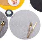 Eco-Friendly Waterproof Washable Round Dining Table Place Mats for Commercial