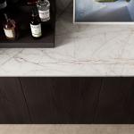 Custom Aluminum Simple Wood Veneer Wall Cabinet Kitchen Modern 304 Stainless