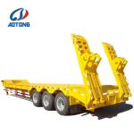 3 Axle Drop Deck 50-70 Ton Low Bed Semi Trailer for Multi Axles Lowboy Flatbed