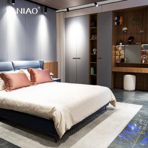 China Customized Modern Wardrobe with Vanity Table Glass Door factory