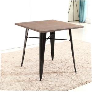 China YLX-1022 Wood Square Table with Steel Leg for Restaurant factory