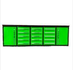 Silver Cold Rolled Steel 15 Drawers 2 Doors Tool Cabinet for Heavy Duty Tool