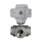 Clamp Connection 3 Way Stainless Steel Ball Valve Electric On Off Ball Valve