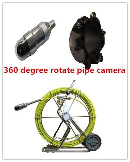 Smallest waterproof pipe pan tilt camera with 360 degree rotation for Deep well
