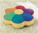 Rainbow Color Flower Shape Cushion Polyester Cotton Fabric Polyester Filling