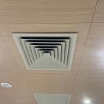 White 4 Way Air Ventilation Grille Anodized 500x500mm Fixed Blade