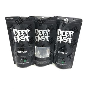 Custom Printed Matt Black Aluminum Foil 250g 1kg 12oz With Stand Up Pouch With