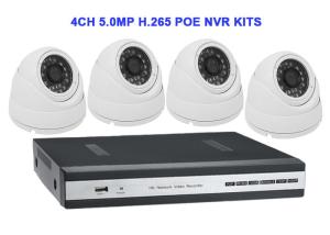 China 4CH 5.0MP H.265 POE NVR KITS With Dome IP IR Camera factory