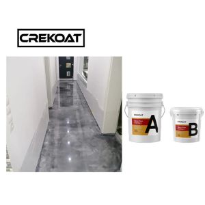 Durable Metallic Epoxy Floor Coating Anti Scratch Grey Color