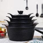 Die Casting Non Stick Aluminum Cookware Sets For Restaurant