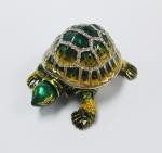 Lucky jeweled trinket boxes green turtle trinket box metal turtle jewelry box