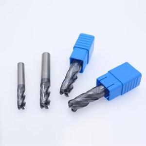 China Carbide Milling Cutter End Mill for Graphite , 4 Flutes Endmill with Diamond Coating factory