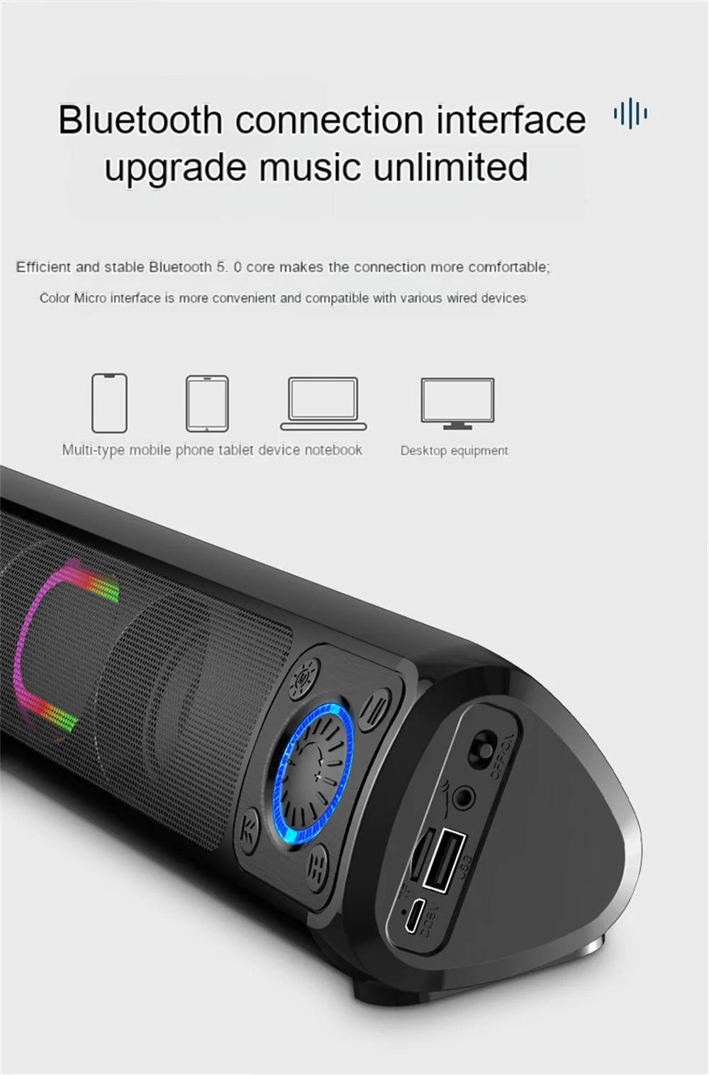 Computer Surround Sound Subwoofer Speaker for High Power TV USB Wired Sound Box System