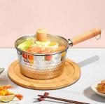 18 / 8 Kitchen Stainless Steel Cooking Pot With Glass Lid
