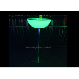 China Folding Lighting Up LED Cocktail Table / Interactive LED Coffee Table With Glass Top factory