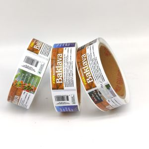 Cmyk Printing Food Adhesive Labels Glossy Bopp Bakery Sticker Labels