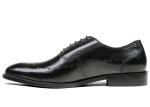 Flats Mens Black Oxford Shoes Comfortable Insole Lacing Business Dress Shoes