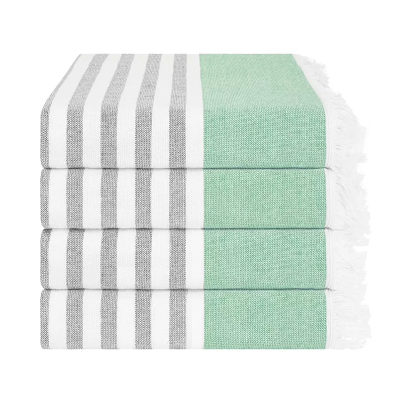 China A premium high-GSM tassel beach towel made from 100% cotton with a velour front and terry back. Thick, absorbent, stylish, and perfect for vacations factory