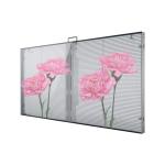 Outdoor Advertising Transparent LED Display Panel , Adhesive Super Slim LED
