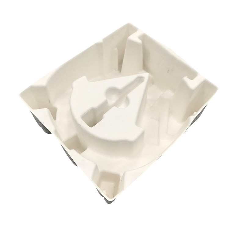 Biodegradable Compostable Recycled Paper Tray White Moulded Molded Pulp Packaging