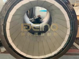 China Bending Alumina Ceramic Pipe Ceramic Patch Pipes For Power Plants factory