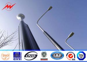 China Round / Octagonal 8m Hot Dip Galvanized Street Light Poles With 30w LED factory